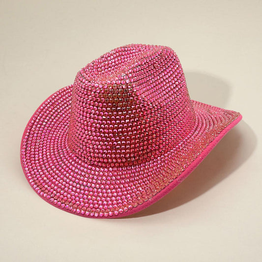 HATEGORY Bling Studded Fedora Hat