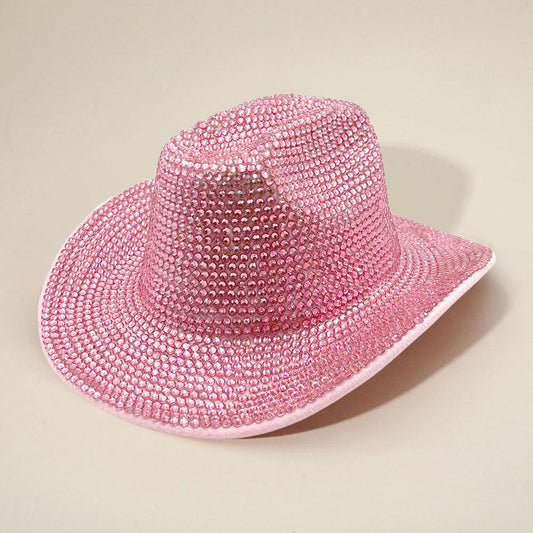 HATEGORY Bling Studded Fedora Hat
