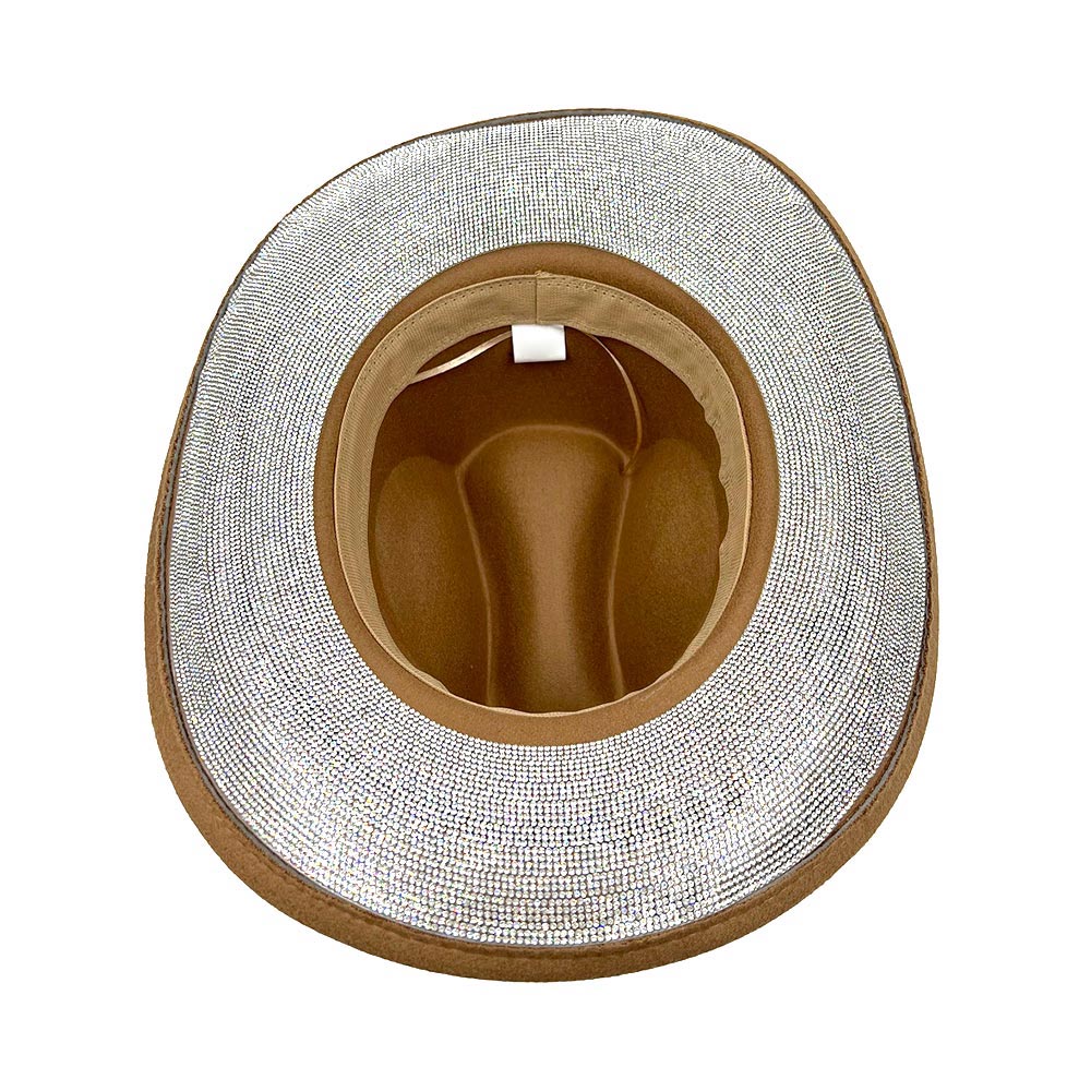 HATEGORY Rhinestone Paved Band Accented Cowboy Western Hat