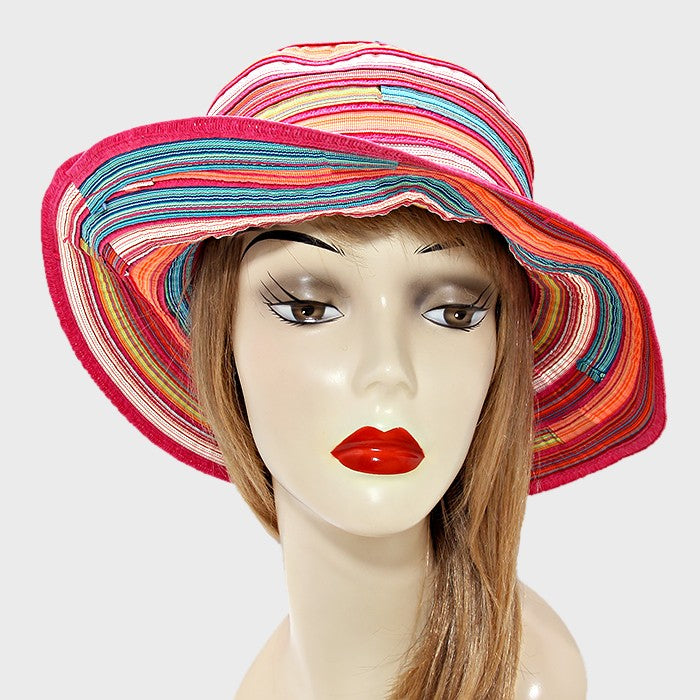 HATEGORY Stripe Patch Sun Hat