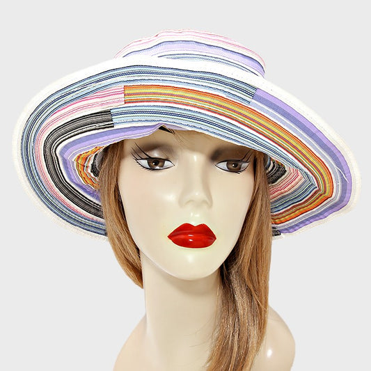 HATEGORY Stripe Patch Sun Hat