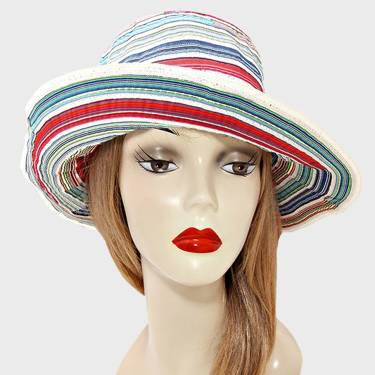 HATEGORY Stripe Patch Sun Hat