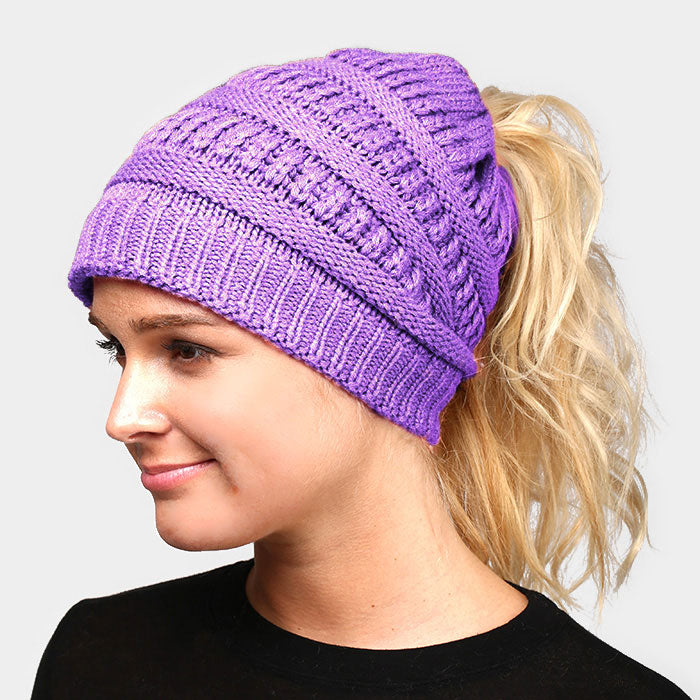 HATEGORY Multi Color Sprinkled Hole Knitted Beanie Hat