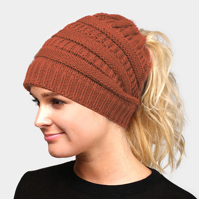 HATEGORY Multi Color Sprinkled Hole Knitted Beanie Hat