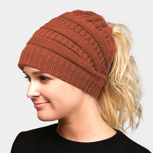 HATEGORY Multi Color Sprinkled Hole Knitted Beanie Hat