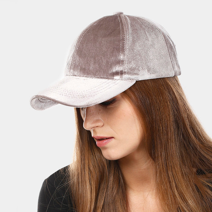 HATEGORY Solid Velvet Velcro Baseball Cap