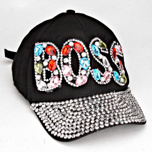 HATEGORY Boss Crystal Blinged Cap