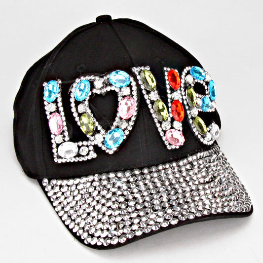 HATEGORY Love Crystal Blinged Cap