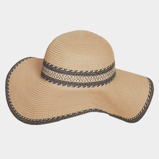 HATEGORY Wide brim paper straw floppy sun hat