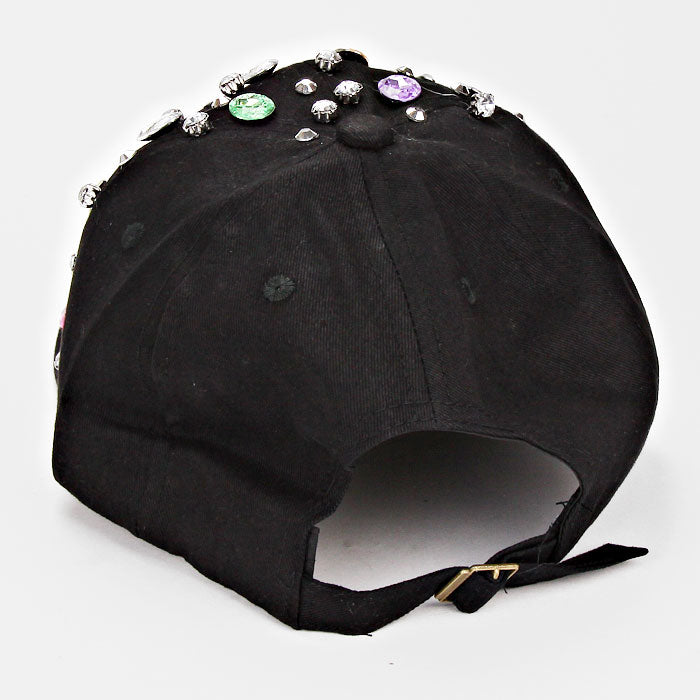 HATEGORY Oval Crystal Blinged Stud Cap