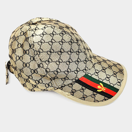 HATEGORY Color Block Honey Bee Accented Luxury Patterned Baseball Cap
