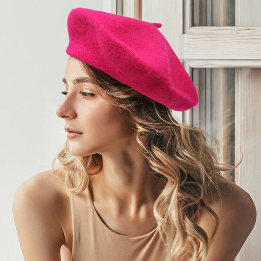 HATEGORY Solid Beret Hat