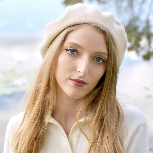 HATEGORY Solid Beret Hat