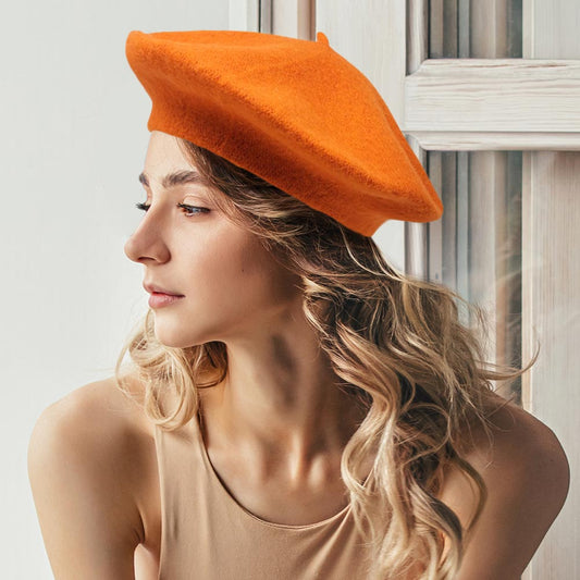 HATEGORY Solid Beret Hat