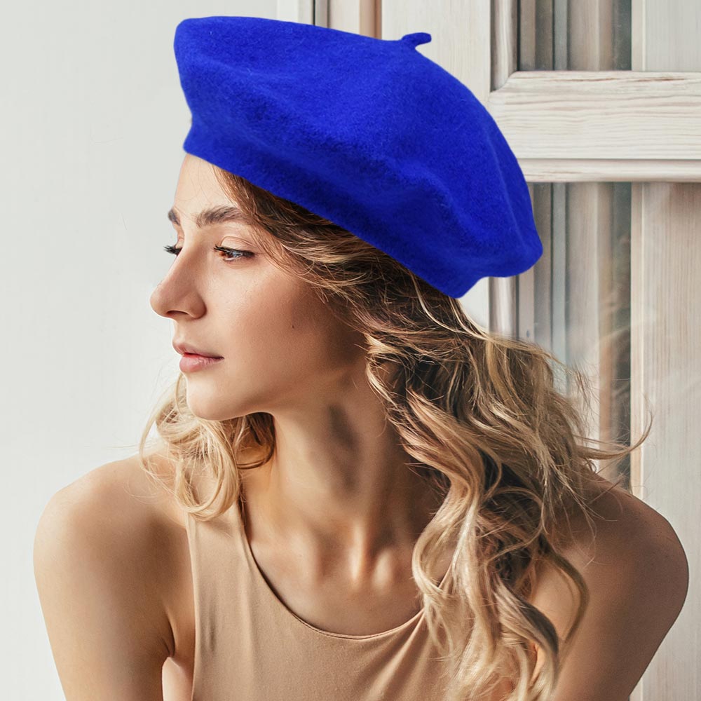 HATEGORY Solid Beret Hat