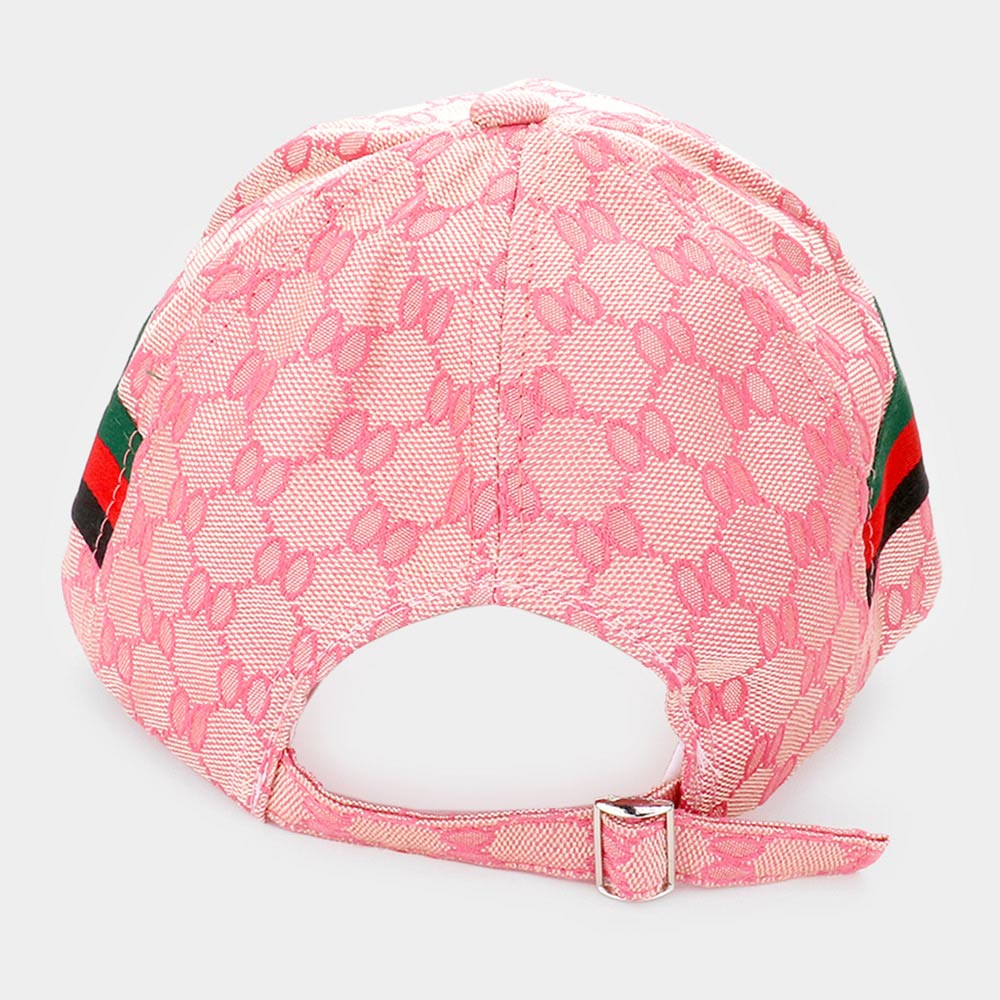 HATEGORY Color Block Detailed Patterned Baseball Cap