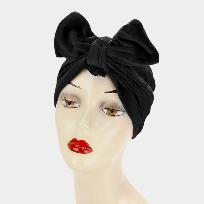 HATEGORY Big Bowknot Turban Beanie