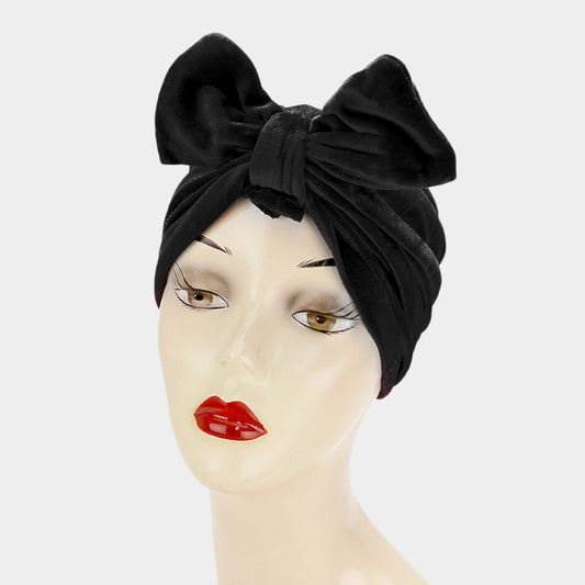 HATEGORY Big Bowknot Turban Beanie