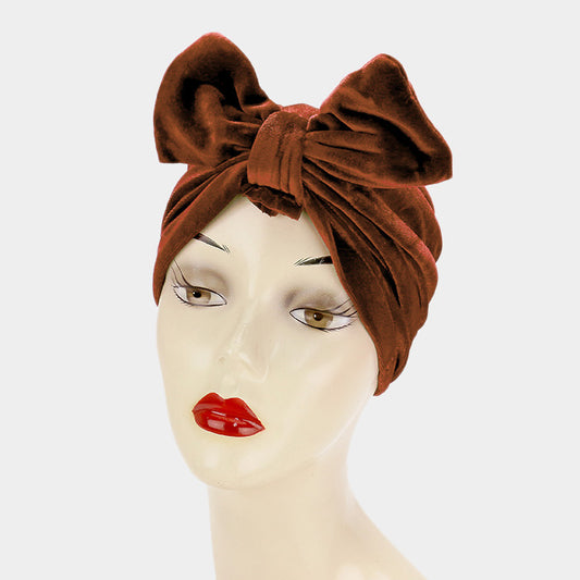 HATEGORY Big Bowknot Turban Beanie