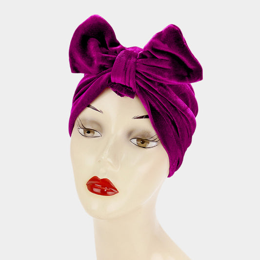 HATEGORY Big Bowknot Turban Beanie