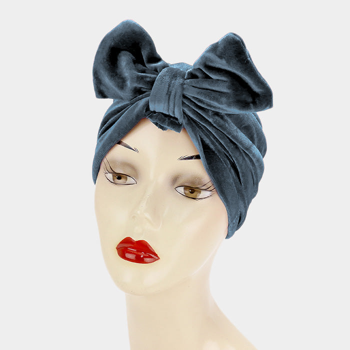 HATEGORY Big Bowknot Turban Beanie