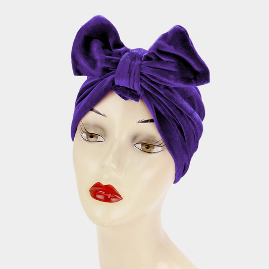 HATEGORY Big Bowknot Turban Beanie