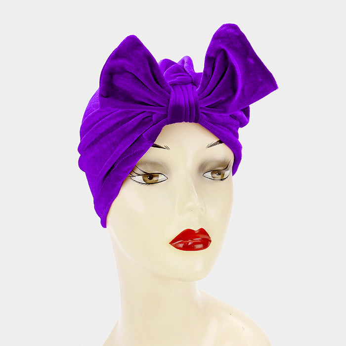 HATEGORY Big Bowknot Turban Beanie
