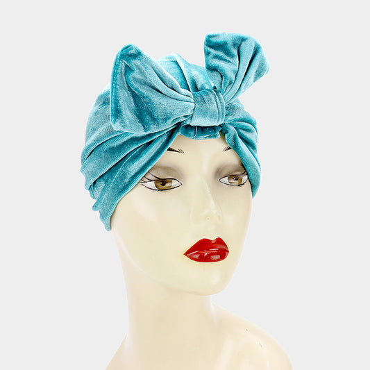HATEGORY Big Bowknot Turban Beanie