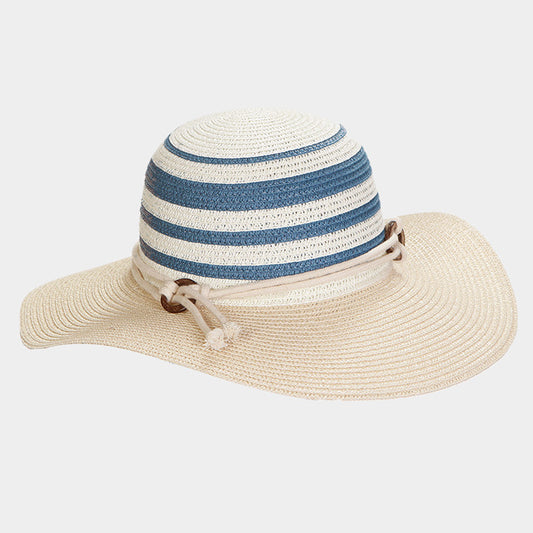 HATEGORY Stripe Floppy Sun Hat