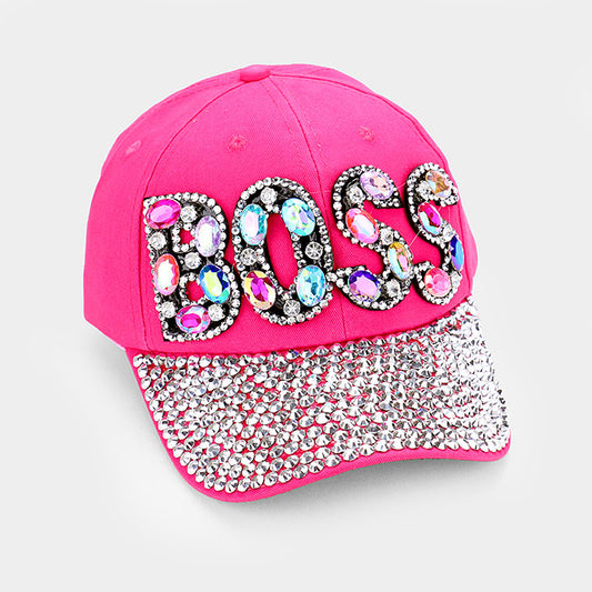HATEGORY Boss _ Bling denim baseball cap