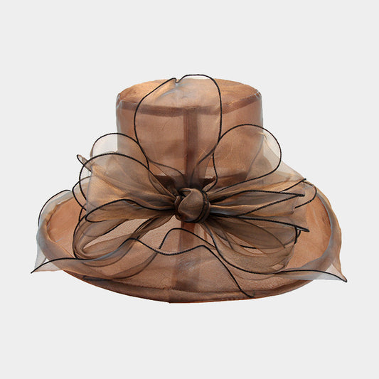 HATEGORY Organza Adjustable Band Floppy Hat