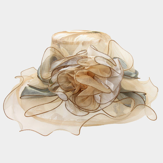 HATEGORY Organza Floppy hat With Adjustable Band