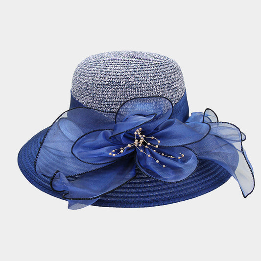 HATEGORY Bow Paper Braid Rounded Hat