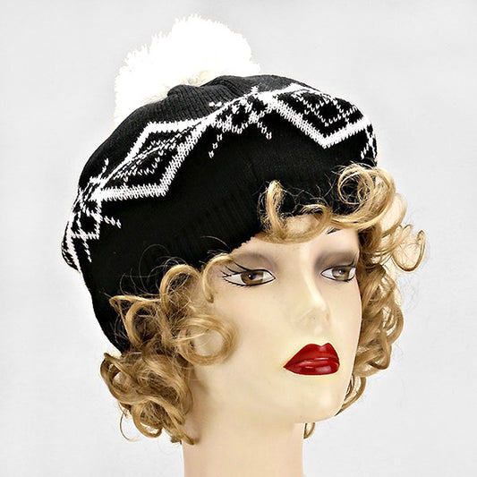 HATEGORY Funky Acrylic Pom Beanie