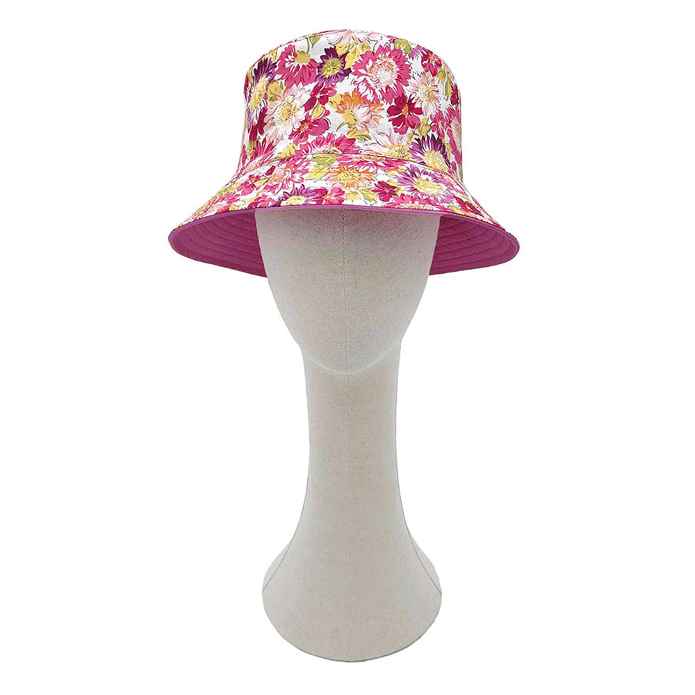 HATEGORY Reversible Waterproof Floral Print Rain Bucket Hat