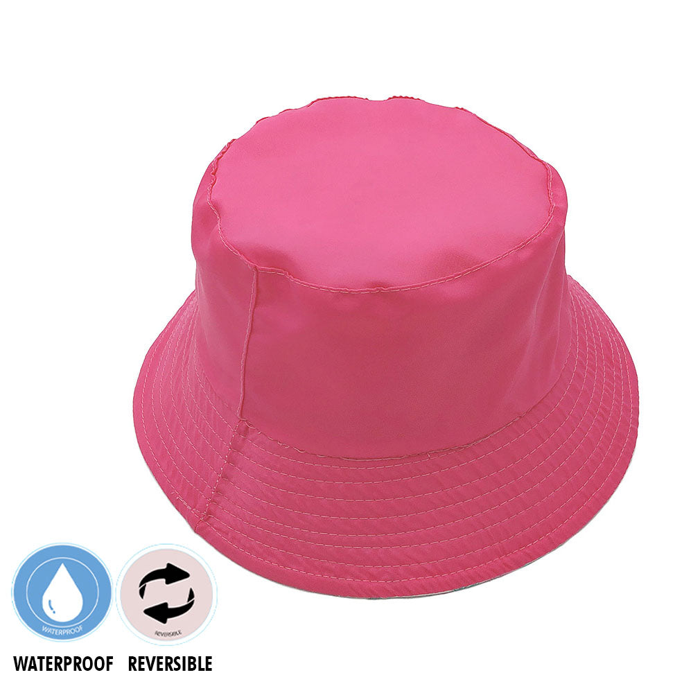 HATEGORY Reversible Waterproof Floral Print Rain Bucket Hat