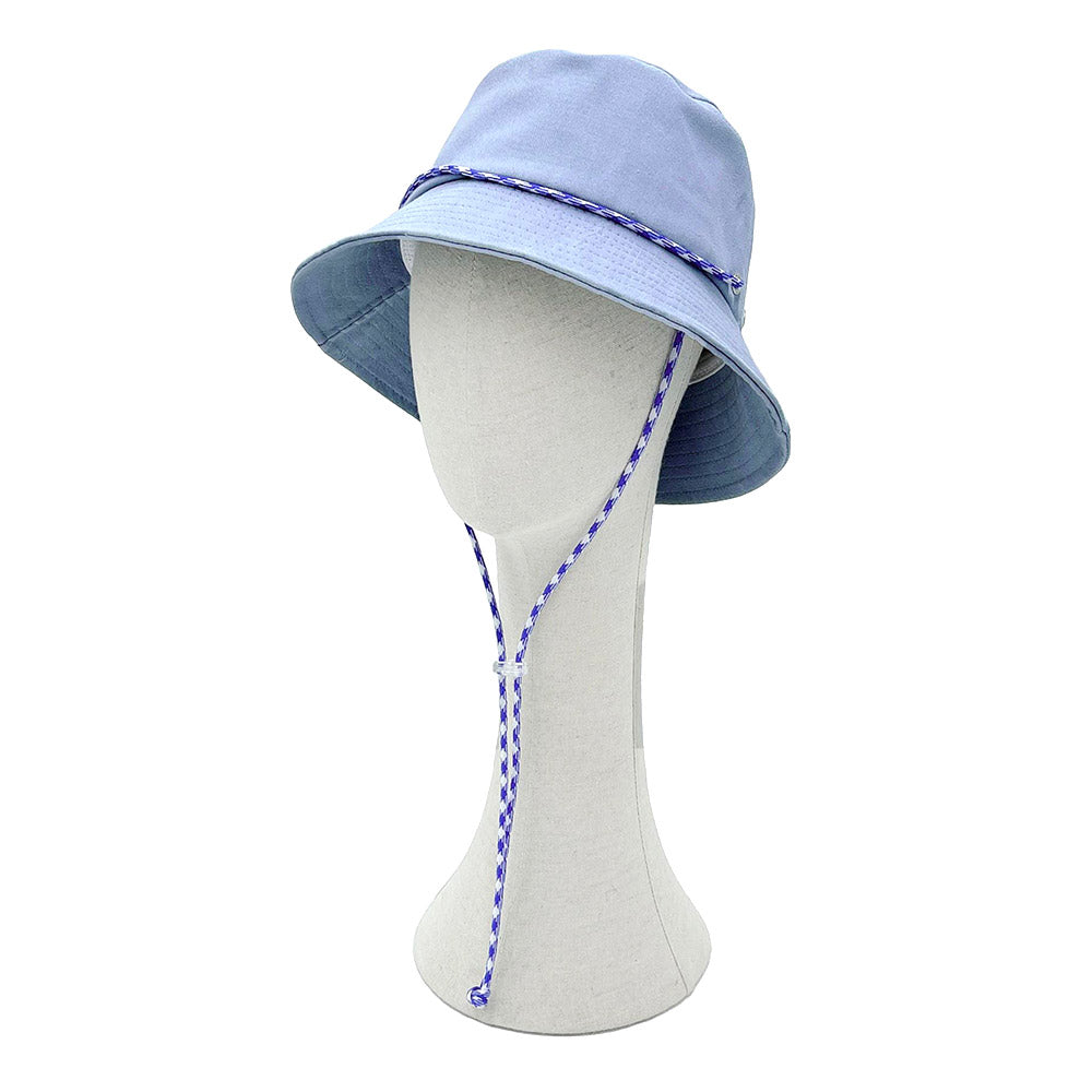 HATEGORY Solid Chin String Bucket Hat