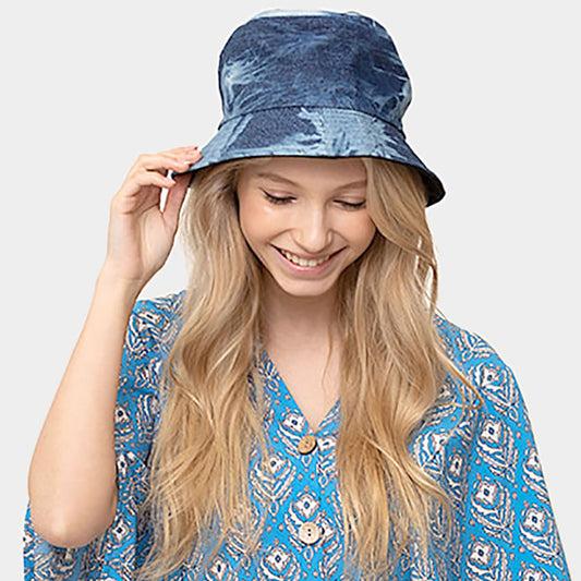 HATEGORY Washed Denim Bucket Hat