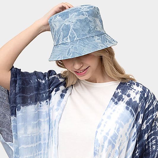 HATEGORY Washed Denim Bucket Hat