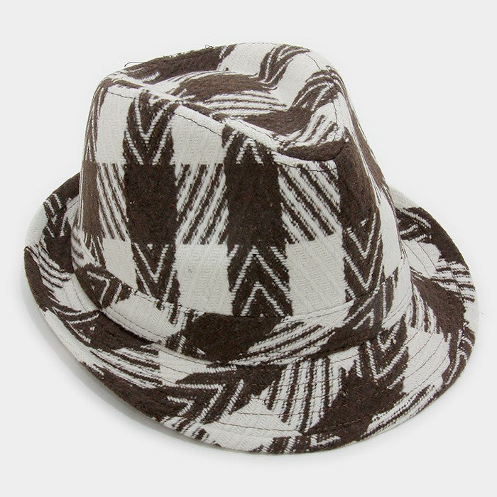 HATEGORY Plaid tartan check fedora hat