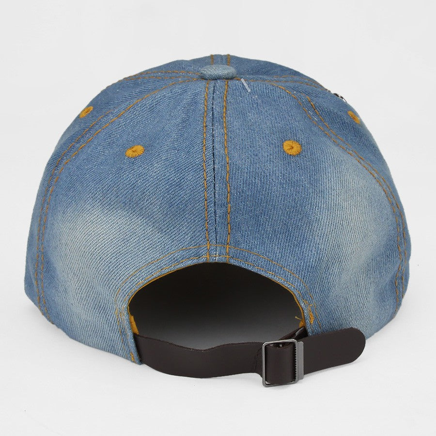 HATEGORY Mask Embedded Bling Denim Cap