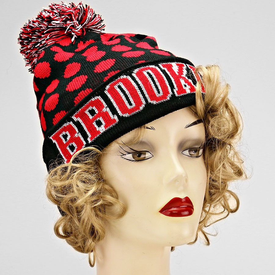 HATEGORY "Brooklyn" Acrylic Pom Beanie