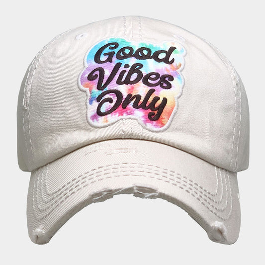 HATEGORY Good Vibes Only Vintage Baseball Cap