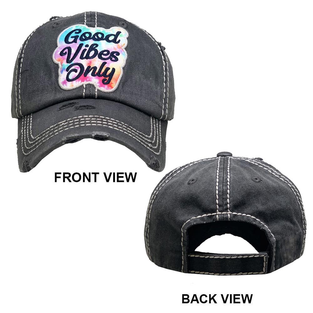 HATEGORY Good Vibes Only Vintage Baseball Cap