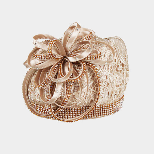 HATEGORY Ribbon Bow Lace Beret Hat