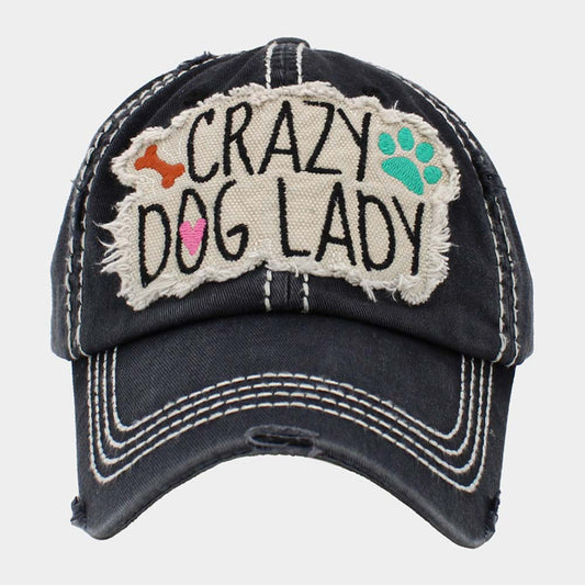 HATEGORY Crazy Dog Lady Vintage Baseball Cap