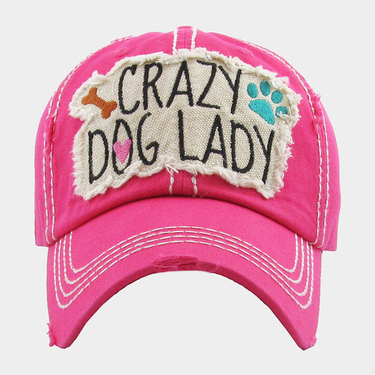 HATEGORY Crazy Dog Lady Vintage Baseball Cap