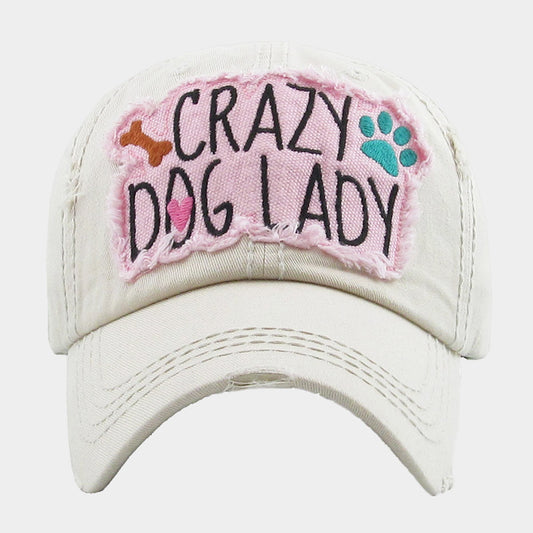 HATEGORY Crazy Dog Lady Vintage Baseball Cap