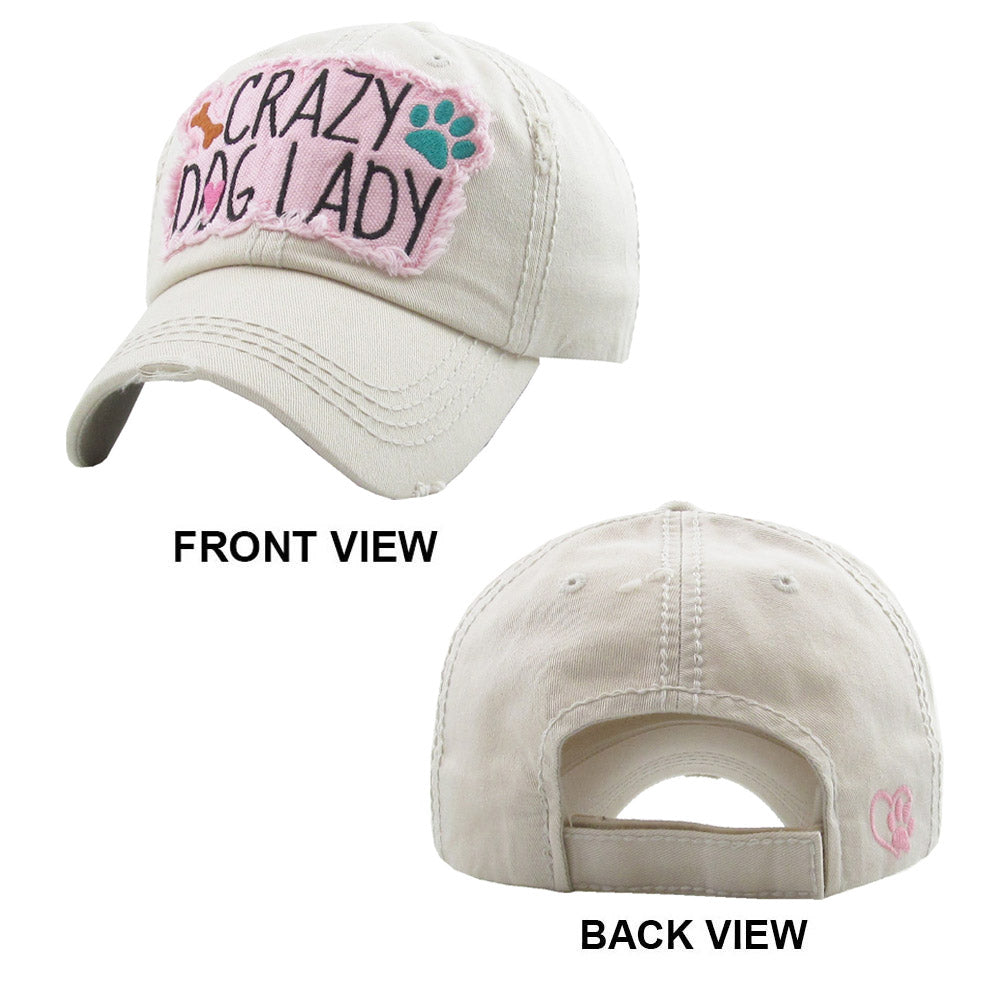 HATEGORY Crazy Dog Lady Vintage Baseball Cap