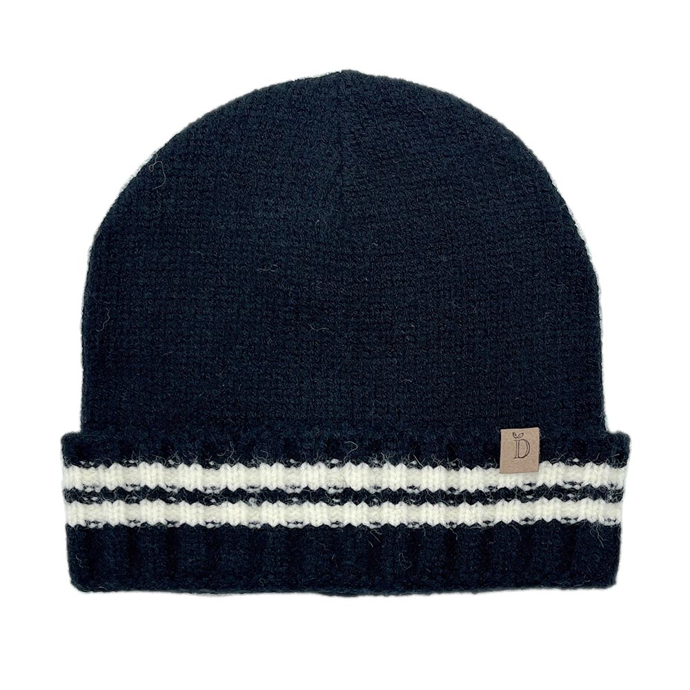HATEGORY Striped Knit Cuff Beanie Hat
